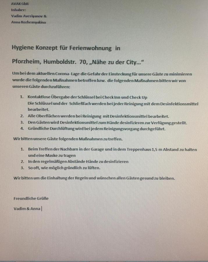 Nahe an der City für Monteure und für Urlauber Pforzheim Exterior foto